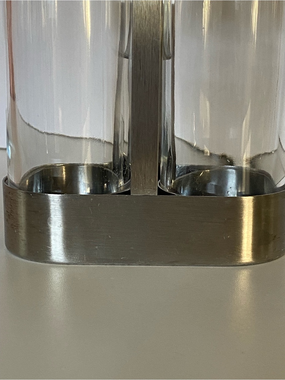 IKEA ORTFYLLD Glass Set Oil & Vinegar Cruet Stainless Steel Silver Brushed - Picture 4 of 16